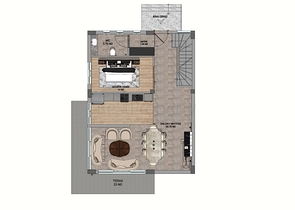 فلل 4 + 1 معروضة للبيع في منطقة دوشيميالتي - أنطاليا 