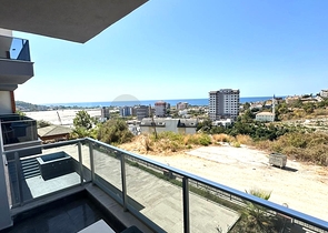 شقة مودرن 1 + 1 مطلة على البحر في دميرتاش