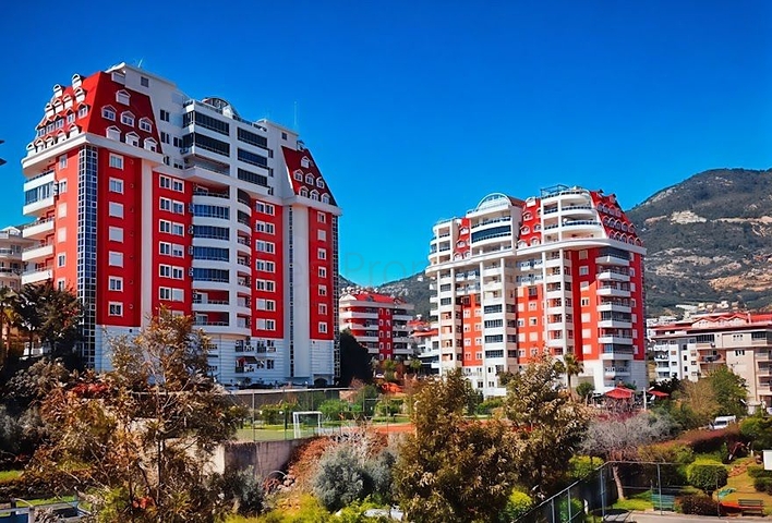 شقة مفروشة 2 + 1 مع بنية تحتية كاملة للمجمع